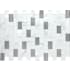 Daltile Perfit Mosaix - 1" x 2" Rectangle Floor and Wall Tile - Polished Visual - Sold by Carton (1.51 SF/Carton) White Carrara / Glass