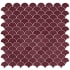 Daltile Revalia Remix - 3" x 3" Fan Wall Mosaic Tile - Glossy Ceramic Visual - Sold by Sheet (1.02 SF/Sheet) Blissful Berry