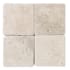 Daltile Travertine - 4" x 4" Square Floor and Wall Tile - Tumbled Visual - Sold by Carton (6.67 SF/Carton) Baja Cream