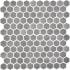 Daltile Uptown Glass - 1" x 1" Hexagon Floor and Wall Tile - Matte Visual - Sold by Sheet (0.94 SF/Sheet) Frost Moka