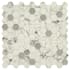 Daltile Uptown Glass - 1" x 1" Hexagon Mosaic Wall Tile - Matte, Textured Marble Visual - Sold by Sheet Posh Bubbly