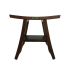 DecoTeak Satori 18" Teak Shower Bench Stool with Shelf Woodland Brown