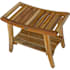 DecoTeak Harmony 24" Teak Shower Bench with LiftAid Handles Earthy Teak