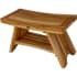 DecoTeak Serenity 29" Extended Length Shower Bench with Shelf EarthyTeak