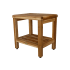 DecoTeak Eleganto 18" Teak Shower Bench with Storage Shelf EarthyTeak