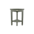 DecoTeak SnazzyCorner 15" 2-Tier Corner Teak Shower Stool with Shelf Antique Gray