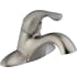 Delta Classic Centerset Bathroom Faucet with Diamond Seal Technology with Plastic Push Pop-Up Drain Brilliance Stainless