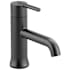 Delta Trinsic 1.2 GPM Single Hole Bathroom Faucet with Metal Push Pop-Up Drain Assembly - Limited Lifetime Warranty Matte Black