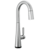 Delta Monrovia 1.8 GPM Single Hole Pull Down Touchless Bar Faucet with Touch2O, Touch-Clean, MagnaTite Docking and Diamond Seal Cartridge Technologies Lumicoat Arctic Stainless