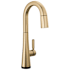 Delta Monrovia 1.8 GPM Single Hole Pull Down Touchless Bar Faucet with Touch2O, Touch-Clean, MagnaTite Docking and Diamond Seal Cartridge Technologies Lumicoat Champagne Bronze