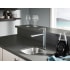 Delta-1159LF-Installed Faucet in Arctic Stainless
