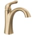 Delta Arvo 1.2 GPM Single Hole Bathroom Faucet with Pop-Up Drain Assembly Champagne Bronze