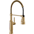 Delta Theodora 1.8 GPM Single Hole Pre-Rinse Pull Down Kitchen Faucet - Includes Escutcheon Champagne Bronze