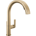 Delta Keele 1.8 GPM Single Hole Pull Down Kitchen Faucet MagnaTite and Touch-Clean Technology Champagne Bronze
