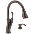 Delta Arabella 1.8 GPM Single Hole Pull Down Kitchen Faucet - Includes Soap Dispenser and Escutcheon Venetian Bronze