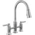 Delta Renaldi 1.8 GPM Bridge Kitchen Faucet with Pull-Down Spray Head Lumicoat Arctic Stainless