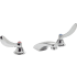 Delta Double Handle 1.5GPM Ceramic Disc Widespread Bathroom Faucet with Blade Handles from the Commercial Series Chrome