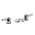 Delta Double Handle 0.5GPM Ceramic Disc Widespread Bathroom Faucet with Lever Blade Handles from the Commercial Series Chrome