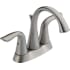 Delta Lahara Centerset Bathroom Faucet with Pop-Up Drain Assembly - Includes Lifetime Warranty Brilliance Stainless