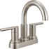 Delta Nicoli 1.2 GPM Centerset Bathroom Faucet with Push Pop-Up Drain Assembly Brilliance Stainless