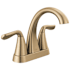 Delta Arvo 1.2 GPM Centerset Bathroom Faucet with Pop-Up Drain Assembly Champagne Bronze