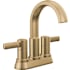 Delta Albion 1.2 GPM Centerset Bathroom Faucet with Push Pop-Up Drain Assembly Champagne Bronze
