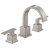 Delta Vero Widespread Bathroom Faucet with Pop-Up Drain Assembly - Includes Lifetime Warranty Brilliance Stainless