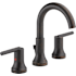 Delta Trinsic Widespread Bathroom Faucet with Metal Drain Assembly - Includes Lifetime Warranty Venetian Bronze