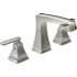 Delta Ashlyn 1.2 GPM Widespread Bathroom Faucet with Pop-Up Drain Assembly Brilliance Stainless