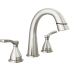 Delta Stryke 1.2 GPM Widespread Bathroom Faucet with Pull Down Wand and Push Pop-Up Drain Assembly Lumicoat Stainless