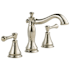 Delta Cassidy Widespread Bathroom Faucet with Pop-Up Drain Assembly - Includes Lifetime Warranty Brilliance Polished Nickel
