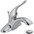 Delta Single Handle 1.2 GPM Bathroom Faucet with 6" Handle and Pop-Up Assembly from the Commercial Series Chrome