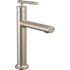 Delta Altado 1.2 GPM Single Hole Bathroom Faucet with Push Pop-Up Drain Assembly Brilliance Stainless