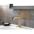 Delta-554LF-Installed Faucet with Escutcheon Plate in Champagne Bronze
