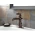 Delta-554LF-Installed Faucet with Escutcheon Plate in Venetian Bronze