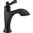 Delta Dorval 1.2 GPM Single Hole Bathroom Faucet with Lever Handle and Push Pop-Up Drain Assembly Matte Black