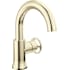 Delta Trinsic 1.2 GPM Single Hole Bathroom Faucet with Push Pop-Up Drain Assembly Brilliance Polished Nickel