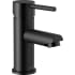 Delta Modern 1 GPM Single Hole Bathroom Faucet with Pop-Up Drain Assembly Matte Black