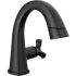 Delta Stryke 1.2 GPM Single Hole Bathroom Faucet with Pull Down Wand and Push Pop-Up Drain Assembly Matte Black