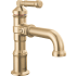 Delta Broderick 1.2 GPM Single Hole Bathroom Faucet with Lever Handle - Less Drain Assembly Lumicoat Champagne Bronze
