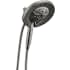 Delta In2ition 1.75 GPM Multi Function 2-in-1 Shower Head and Hand Shower Lumicoat Black Stainless