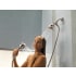 Delta-59425-PK-Shower Head and Handshower in Use in Brilliance Stainless