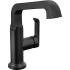 Delta Tetra 1.2 GPM Single Hole Bathroom Faucet - Less Drain Assembly Matte Black