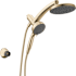 Delta PivotPro 1.75 GPM 3-in-1 Shower Head  and 6 Setting Hand Shower with ProClean Spray, Magnetic Docking and Touch Clean Spray Face Champagne Bronze