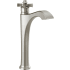 Delta Dorval 1.2 GPM Deck Mounted Vessel Single Hole Bathroom Faucet with Cross Handle - Less Drain Assembly Brilliance Stainless