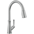 Delta Westville 1.8 GPM Single Hole Pull Down Kitchen Faucet with Diamond Seal Technology and Magnetic Docking Spray Head - Includes Escutcheon Arctic Stainless