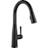 Delta Essa 1.8 GPM Single Hole Pull Down Touchless Kitchen Faucet with Voice IQ, Touch2O and Diamond Seal Technologies - Includes Escutcheon Matte Black