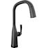Delta Stryke 1.8 GPM Single Hole Pull Down Touchless Kitchen Faucet with Touch2O, MagnaTite, Diamond Seal and Touch-Clean Technologies Matte Black