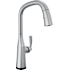 Delta Stryke 1.8 GPM Single Hole Pull Down Touchless Kitchen Faucet with Voice IQ, Touch2O and Diamond Seal Technologies - Includes Escutcheon Lumicoat Arctic Stainless