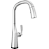 Delta Stryke 1.8 GPM Single Hole Pull Down Touchless Kitchen Faucet with Voice IQ, Touch2O and Diamond Seal Technologies - Includes Escutcheon Lumicoat Chrome